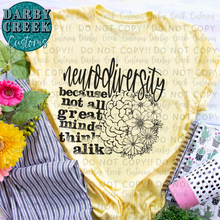Load image into Gallery viewer, Neurodiversity because not all great minds think alike. Autism Awareness