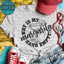 Load image into Gallery viewer, Why is my Margarita hand empty? Taco Tuesday Shirt