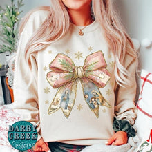 Load image into Gallery viewer, Nativity Scene Coquette Bow Sweatshirt
