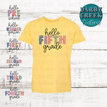 Load image into Gallery viewer, Hello - Grades - Pre-School - 5th - Youth Tee
