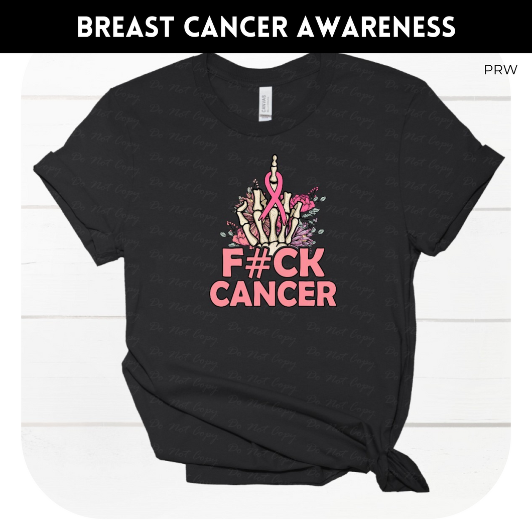 F Cancer - Custom Breast Cancer Awareness Tee