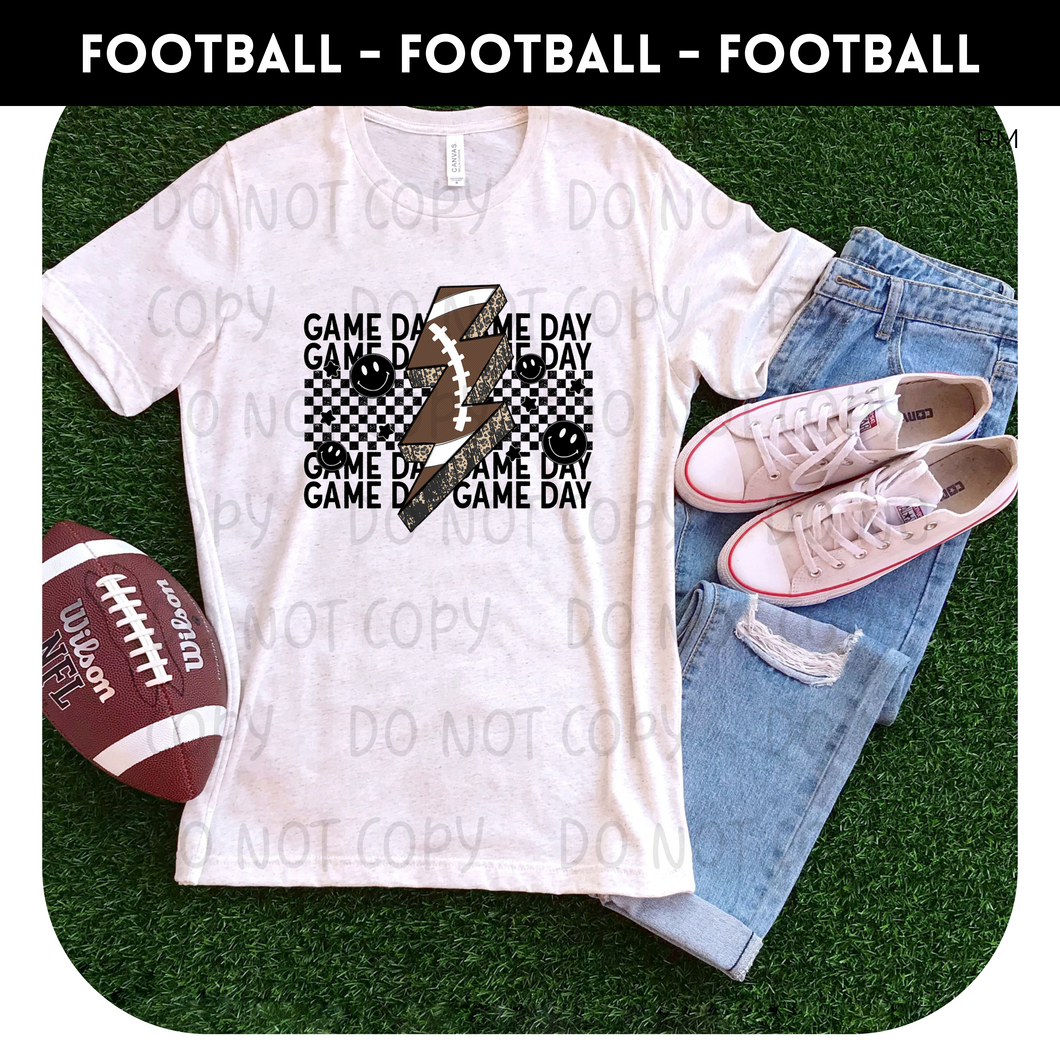 Game Day Checkerboard Tee - Football Collection