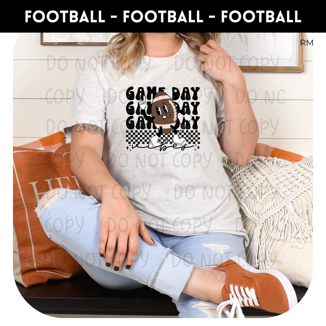 Game Day Stacked Vibes Tee - Football Collection