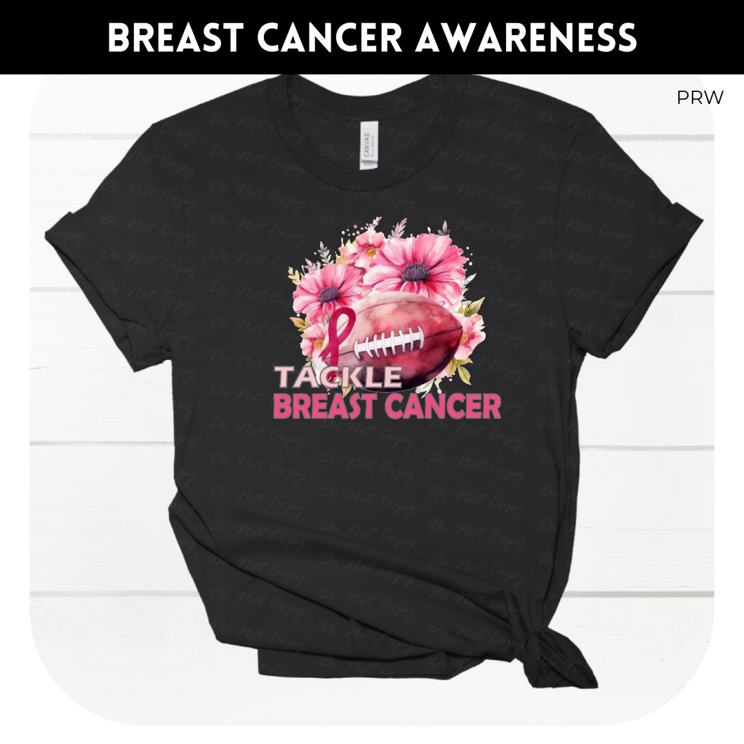 Tackle Breast Cancer - Custom Breast Cancer Awareness Tee